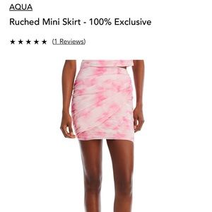 Aqua Ruched Mini Skirt - New With Tags (pink)